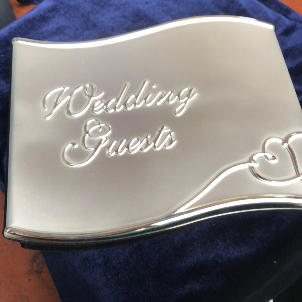 Wedding guest book with pen